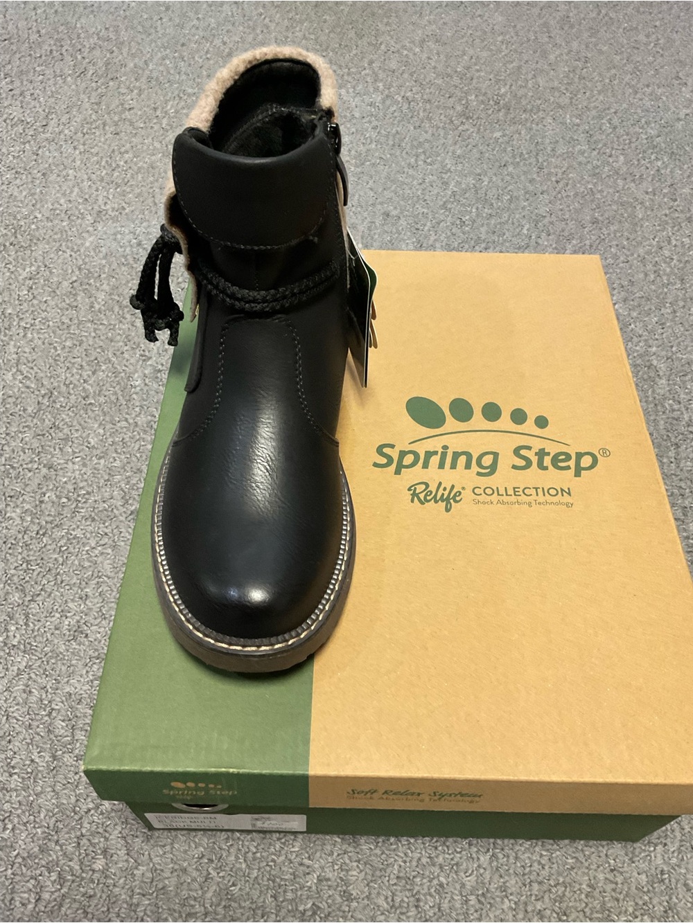 Spring Step Iceridge Black Ankle Boot